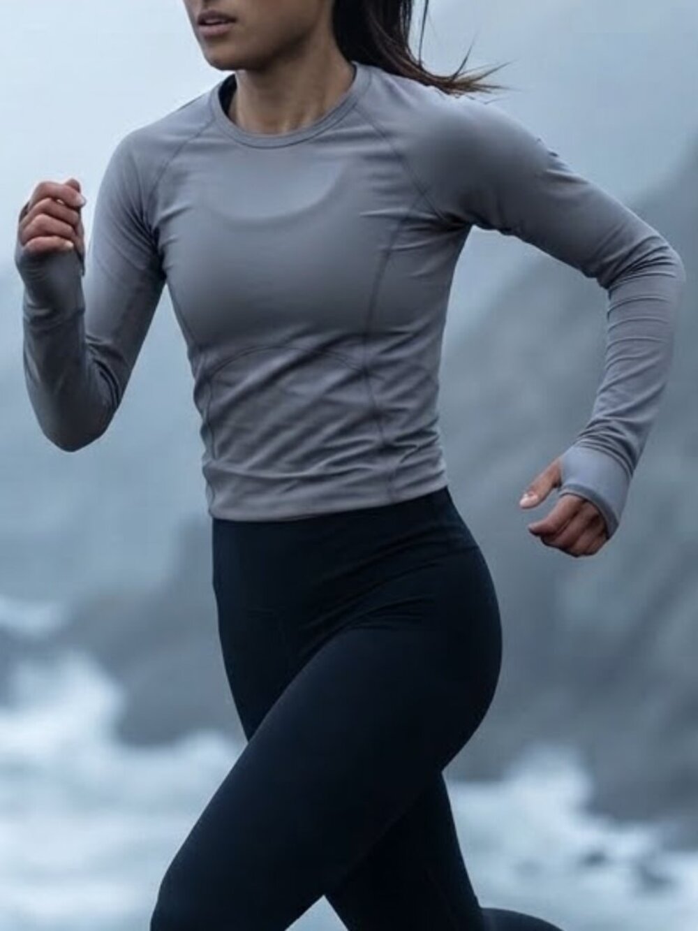 SPYDER ACTIVE Technical Long Sleeve Thumbholes Base Layer Gray XS